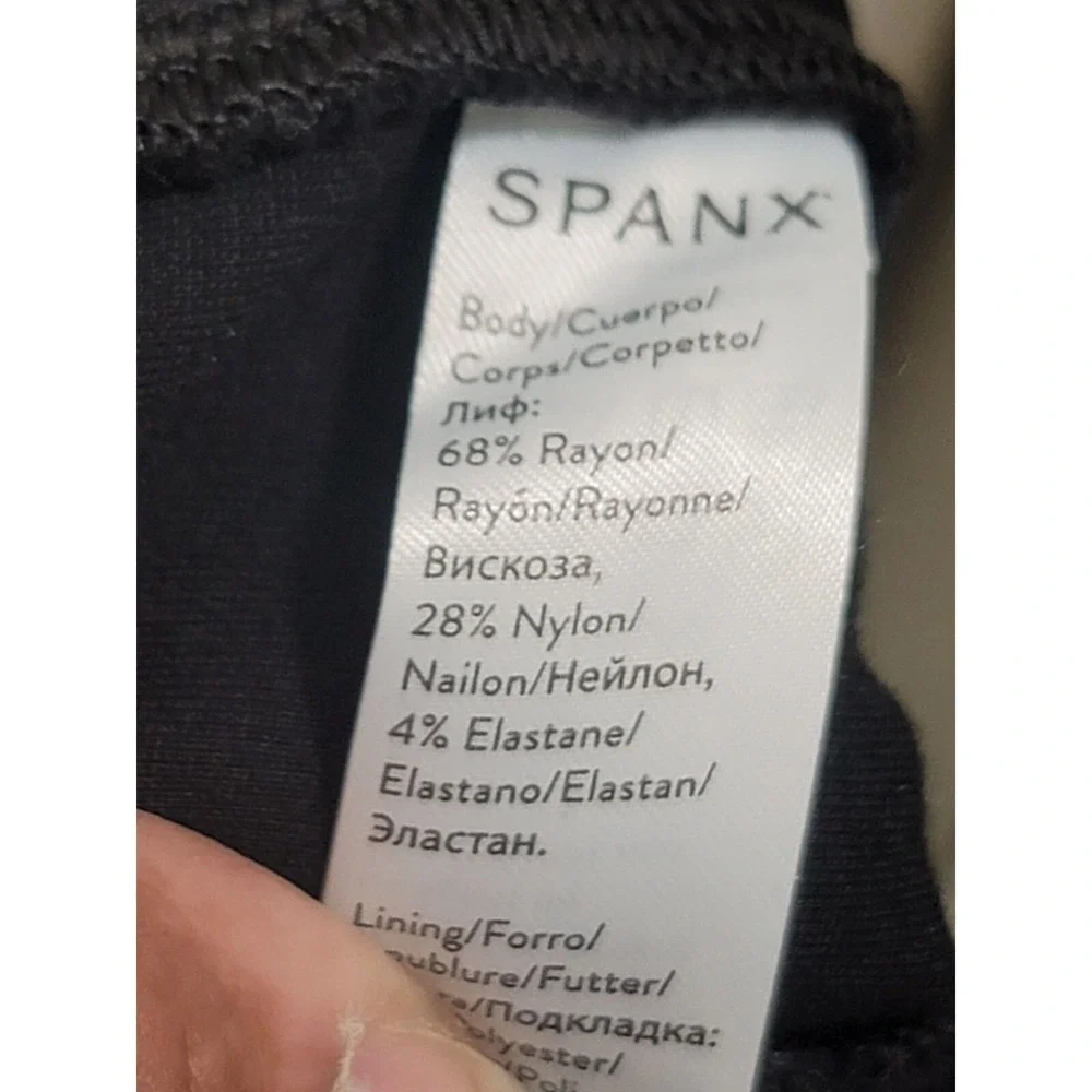 SPANX Black Ankle-Length Stretch Pants‎ With Elastic Waist Size XL/TG